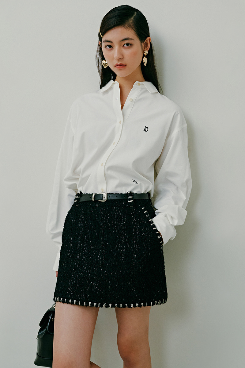 [장도연 착용] Berry skirt Black