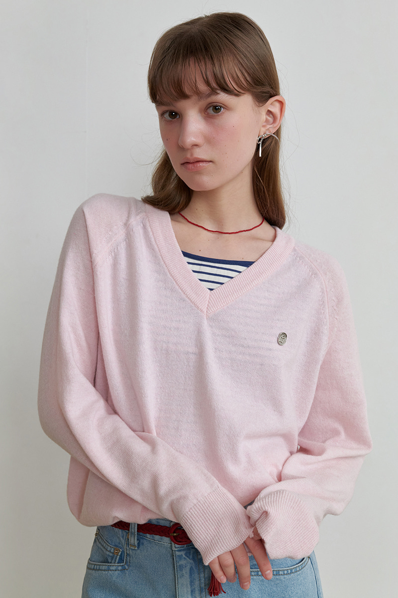 [2/23 예약배송] Rocher pullover Baby pink